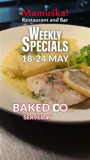 Baked Cod Fillet served with a Lemon-Butter Sauce