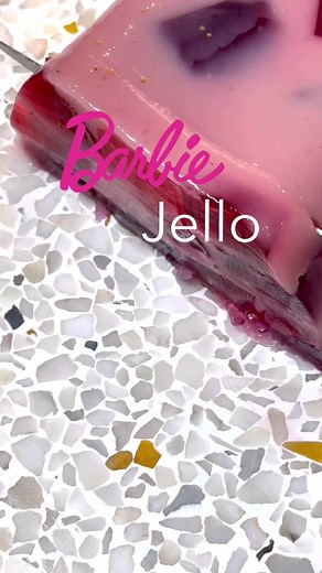 Barbie Jello INGREDIENTS: raspberry jello strawberry jello port wine jello watermellon jello 7 Teaspoons gelatin 1 can coconut condensed milk 5 cups boiling water 4 cups cold water 1 punnet strawberries, blended until smooth METHOD: 1. Make jello according to box instructions (mine was jello powder with 1 cup boiling water and one cup cold water). Add an extra teaspoon of gelatin to each jelly to ensure its sets firm. 2. Once jello is set, cut into cubes and place im a serving dish - i used a lo