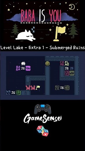Level Lake Extra 1 Submerged Ruins Baba is You Walkthrough #babaisyou #indie #indiegame #puzzle