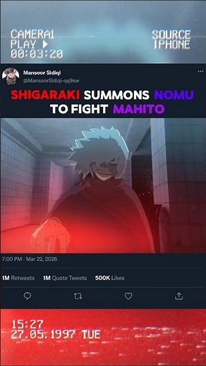 Shigaraki summons nomu to fight Mahito #jujutsukaisen#myheroacademia#anime