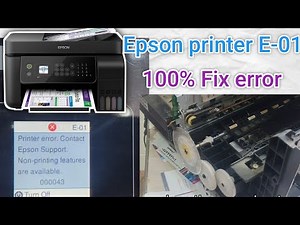 E-01 Printer Error. Contact Epson support. non-printing features are available 000043.paper Jam.