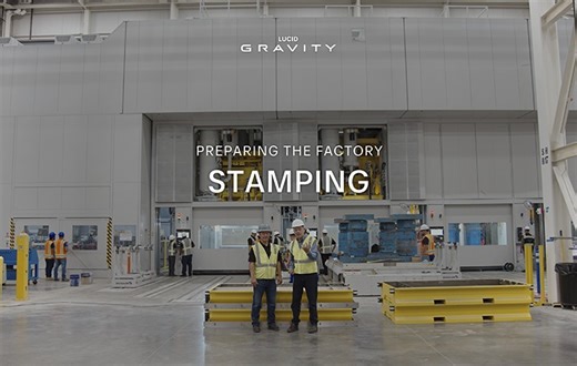 13K views · 304 reactions | Stamp of approval: The team in Casa Grande, Arizona is readying the factory in preparation for the start of production of Lucid Gravity. Join us at our factory’s vertically integrated stamping facility where rolls of aluminum will be transformed into the 3-dimensional body shapes that will become the Lucid Gravity body. Go here for more on Lucid Gravity: https://bit.ly/3XZc3m2 #RoadToLucidGravity​ #LucidMotors | Lucid Motors | Facebook