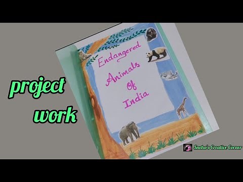 Project of endangered animals of India|Collage work #schoolproject