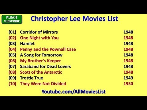 Christopher Lee Movies List