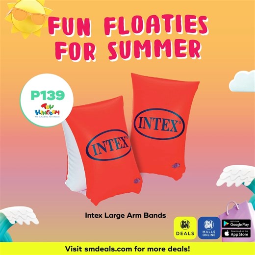 58 reactions | Bring the fun to your next pool party! Grab these fun floaties for BELOW P1,000 from Toy Kingdom PH, MINISO, and Chris Sports ​ ​  #CheckSMDeals to get more awesome toy deals! | SM Deals | Facebook
