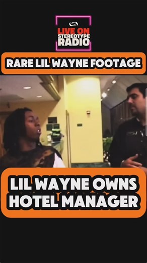 Stereotype Radio on Instagram: "RARE LIL WAYNE FOOTAGE: WAYNE HAS A BACK AND FORTH WITH HOTEL MANAGER..... DO YOU THINK WAYNE WAS WRONG OR THE HOTEL WAS WRONG? ---------- TUNE INTO STEREOTYPE RADIO! 24 HOUR RADIO - PODCAST NETWORK - LIVE CHAT - SONG REQUESTS -INDIE MUSIC & MORE! ----------- How to tune in, request music & chat live! 1. Download the Stationhead App 2. Follow @stereotyperadio on the app. 3. Use the (+) sign to request your song in the station & type a welcome message in the live c