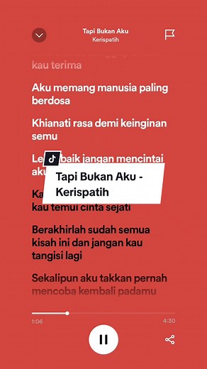 Tapi Bukan Aku - Makna dan Lirik Lagu Kerispatih