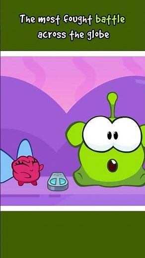 Om Nom Fight For The TV Remote | Funny Cartoon #shorts #cartoonforkids #omnom #cuttherope