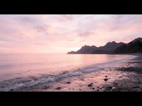 Pink Sunset Rocky Beach 4K Screensaver – 10 Hours | Silent
