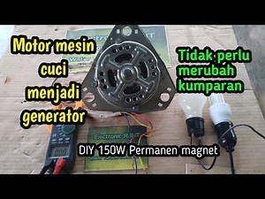 Converting a washing machine motor into an electricity generator @ElectronicR3NT