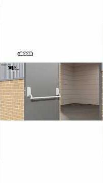 Fire Exit Door Installation with Emergency Exit Push Bar / Pad #securitydoors #fireescape