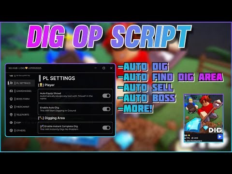 OP DIG Script - FrostByte Hub | Instant Dig, Auto Boss, Teleport to Any Place & More!