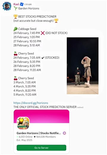 Accurate Stock Predictions for Garden Horizon