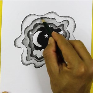 ✅ Aprende a Dibujar un Paisaje de NOCHE a lapiz y 3D - dibujos Faciles - educativos #dibujos #3D #paisajes #lapiz | Easy Art