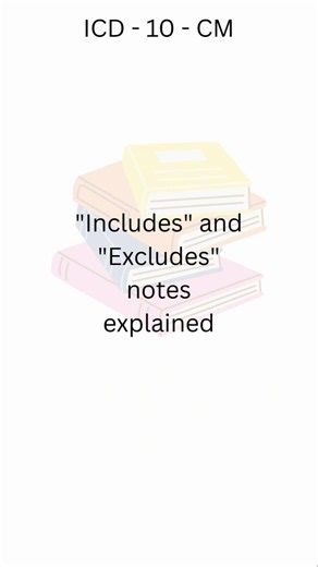 ICD-10-CM Includes and Excludes Notes #medicalcoding #icd10