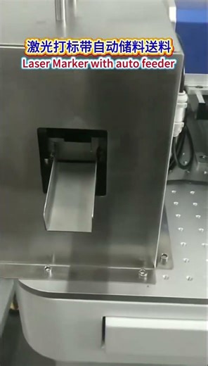 Laser marker with auto feeder and store holder #lasermarkingmachine #lasermark #lasermachine #feeder