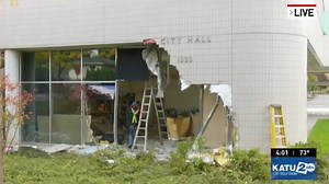 Driver hurt crashing through wall of Gresham City Hall