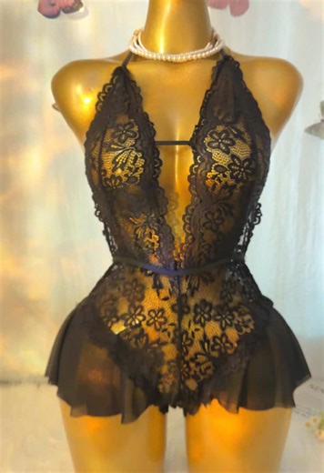 Women's Solid Color Lace Teddy🥰🥰🥰💋💋💋🔥🔥🔥#women #sexy #pajamas #fyp #fashiondeals