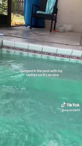 Jumping into the Pool with Clothes On