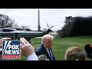 Trump speaks before boarding Marine One for Joint Base Andrews