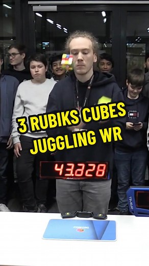 Solving 3 Rubik's Cubes While Juggling World Record | Talents