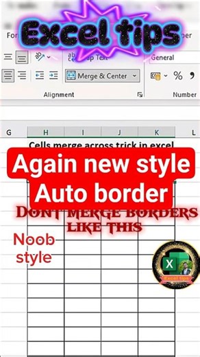 Auto border like a pro | Auto border | Excel tricks | Excel #shorts #shortsfeed