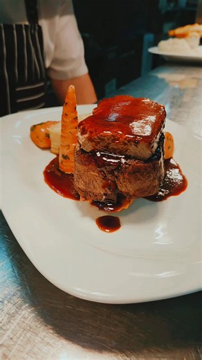 Fillet Rossini is at Briars! One of our new items from our new Winter Menu... A succulent fillet steak set upon a crouton topped with our home made in house pate with a rich red wine jus, buttery dauphinois potatoes and seasonal veg..Just doesn't get any better than that 👌 01704 892369 to book a table... | Briars Hall Hotel