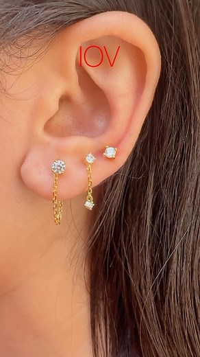 117K views · 4.9K reactions | ✨ Elevate your everyday look with our stunning sterling silver CZ stone stud earrings and chic yellow gold plated single stone earring. Mixing simplicity with sophistication for the perfect touch of elegance. ✨ #JewelryGoals #GoldPlated #ElegantChic | IOV jewelry | Facebook