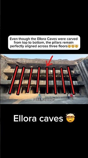 Ellora caves masters in architecture 🤯🤯🤯 #elloracave #ytshorts #shorts