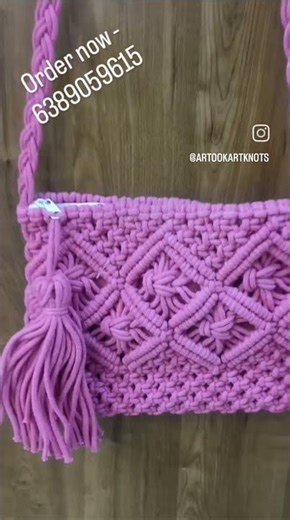 macrame handmade products Boho look bags macrame bags for women #macrameart #macramehanging #macrame
