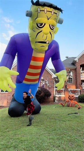 Reby Hardy on Instagram: "GO BIGGER. Thank you @athomestores ! #halloween #codeorange #inflatable #fail"