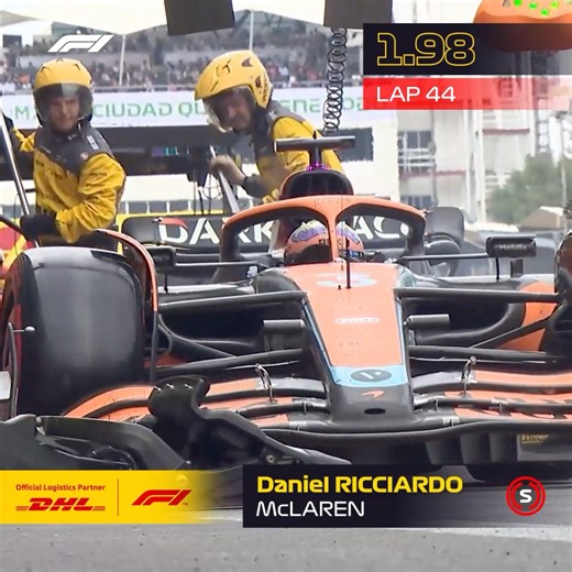 280K views · 10K reactions | ⏱ 1.98 SECONDS ⏱ McLaren won the DHL Fastest Pit Stop in Mexico City with this sub 2-second pit stop!  That's the fastest pit stop of the year so far!  https://f1.com/DHL-FastestPitStop | F1 | Facebook