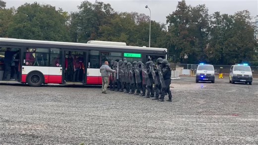Police Presence and Riots in Brno, Czech Republic