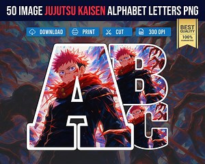 50 PNG Fonts (itadori Yuji) Jujutsu Kaisen - Etsy