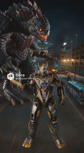 Transformers into robotic to protect the city Los Angeles California destroy the devil creature