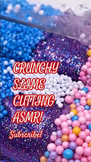 "Crunchy Slime Cutting ASMR | Satisfying Sticky Slime Bursting & Relaxation Sounds"