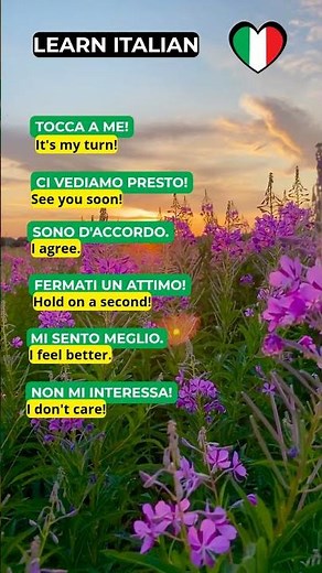🟢 LEARN ITALIAN|6 Useful Phrases for Beginners🇮🇹 #italianforbeginners
