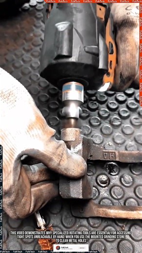 Mounted Grinding Stone: Clean Metal Holes Smooth Precise Fast #tool #tools #innovation