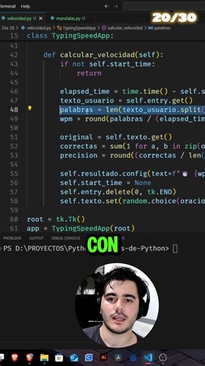 ¿Qué tan rápido escribís? 🧠 Medí tu velocidad con Python #python