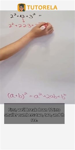 Solve: 2² + 12 + 3² Explained Step by Step #Math #ShortMultiplicationFormulas #SquareOfSum