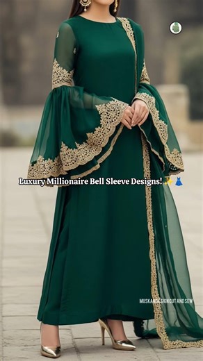 6 Viral Bell Sleeve Suit Designs ✨ #shorts #bellsleeves #stitchingideas