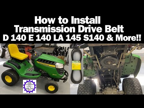 How to Install Transmission Drive Belt John Deere D140, E140, LA145, S140 and many more!!