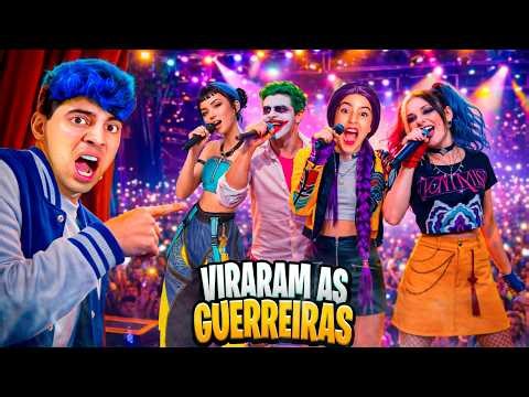 ELES SE TRANFORMARAM NAS GUERREIRAS DO K-POP!! (CORINGA ARLEQUINA E BELINHA GUERREIRAS DO K-POP)