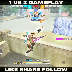 88K views · 3.3K reactions | 1 vs 3 gameplay free fire like hacker #gameplay #FreeFire #funny #ajjubhai | BETAZ FF | Facebook