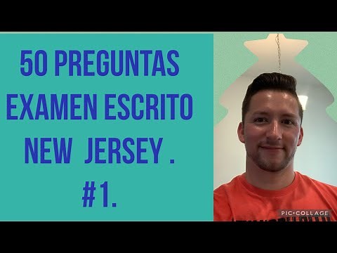 Test. Examen escrito o de conocimiento New Jersey #1. 2022 ( 50 preguntas)