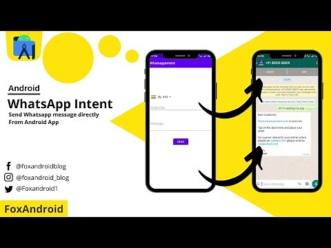 Send WhatsApp Message From Android App || WhatsApp Intent || Android Studio Tutorial