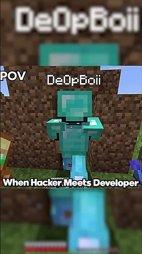 When Hacker Meets Developer 💀#shorts #minecraft #psd1