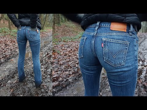 Levis 428 Messy Rain Walk in My High Heel Leather Boots