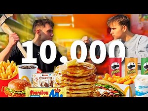 Insane 10,000 Calorie Challenge With Bro!!!