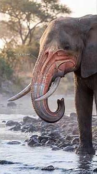 Can an elephant use its trunk like a straw? #science #shorts